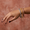 05BR0300(2) Three-Tone Woven Mesh Bracelet Set