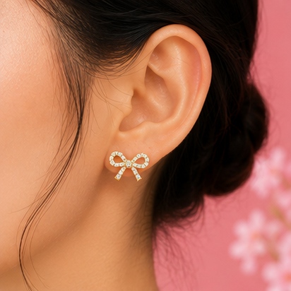 Crystal Bow Studs