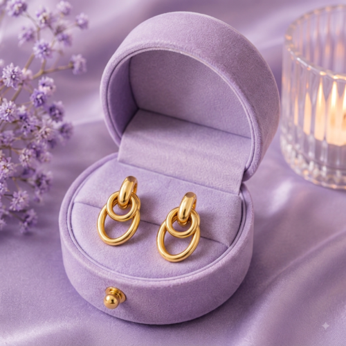 05ST0280 Double Oval Link Drop Earrings