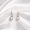 05ST0400 Clear Teardrop Crystal Loop Earrings