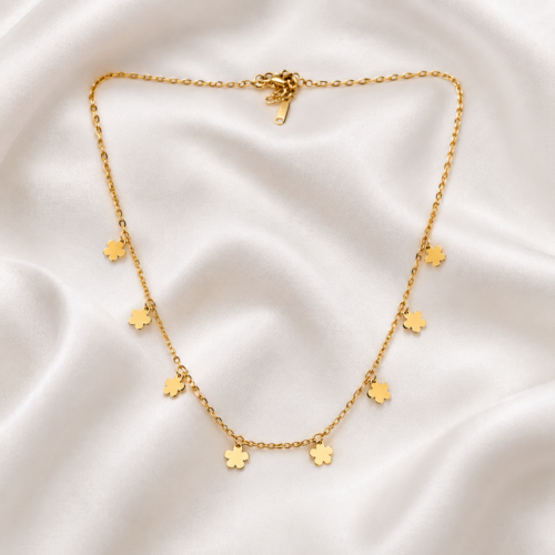 Clover Charm Link Necklace