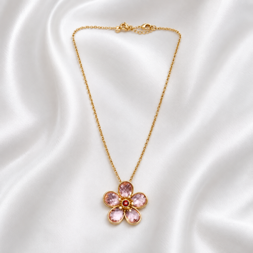 Blush Petal Flower Necklace