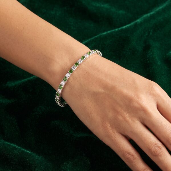 Emerald Alternating Stone Bangle