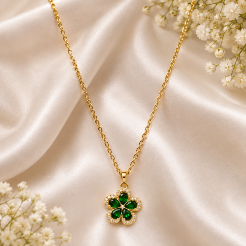 07CH0400 Long Blush Bloom Pendant Necklace