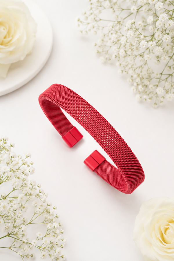 07KA0250 Crimson Spark Mesh Cuff