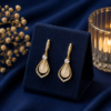 07ST0400 Champagne Teardrop Crystal Earrings