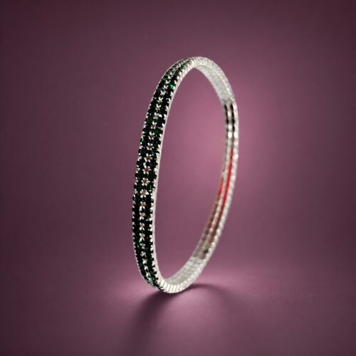 Midnight Floral Stone Bangle