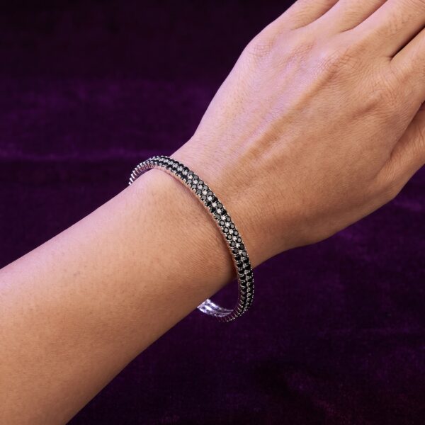 Midnight Floral Stone Bangle