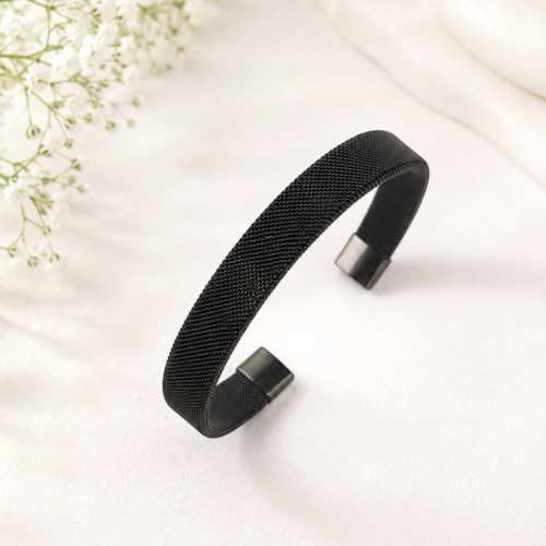 Midnight Onyx Mesh Cuff