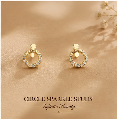 08ST0210 Halo Circle Studs