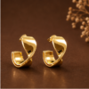 08ST0250 Interlocking Sculptural Hoop Earrings