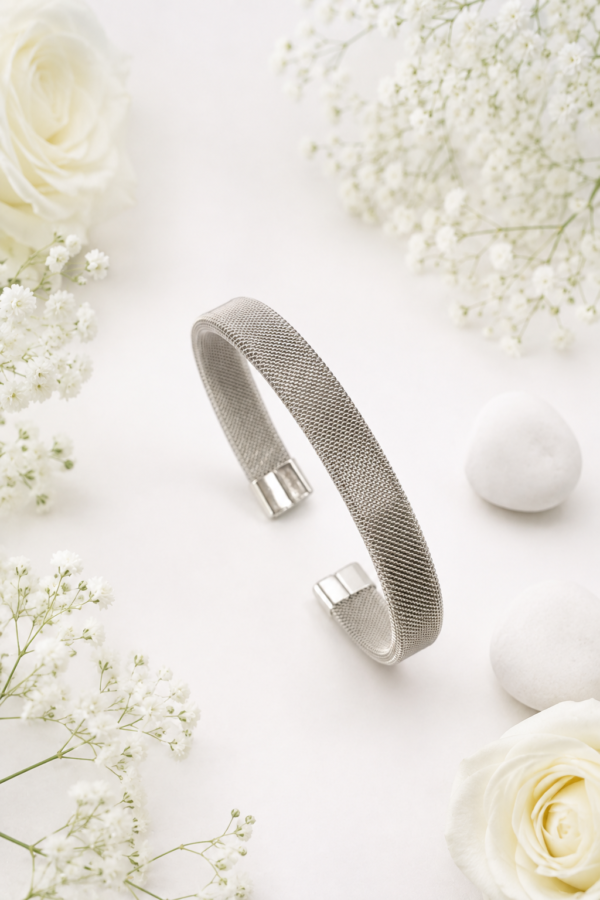 Classic Silver Mesh Cuff