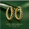 09ST0150 Golden Twist Hoops