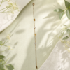 10BR0200 Leaf & Crystal Chain Bracelet
