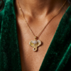 Pav? Elephant Pendant Necklace
