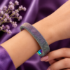 Iridescent Gunmetal Mesh Bangle