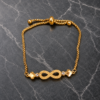 Textured Infinity Charm Bracelet