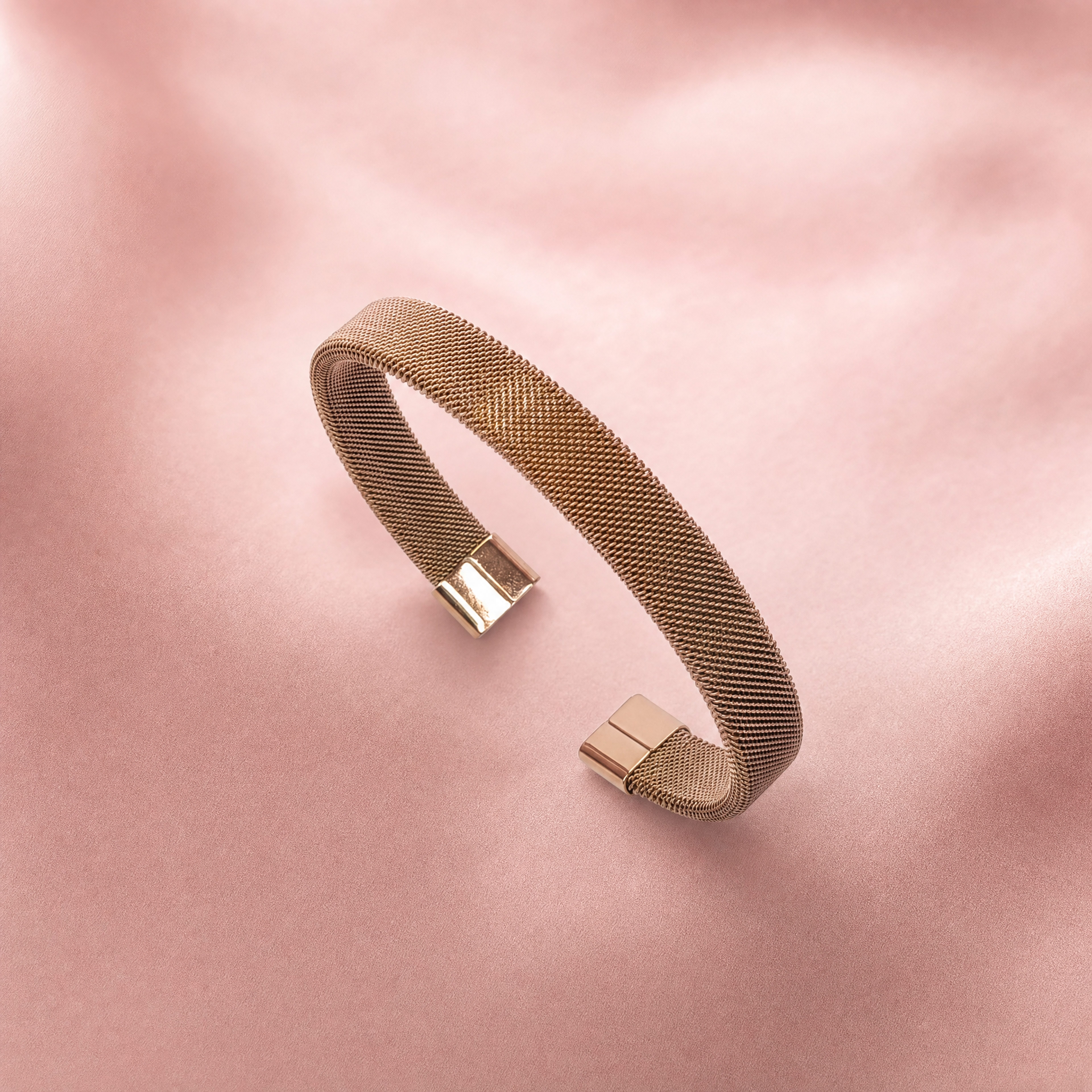 12KA0250 Rose Gold-Tone Mesh Bangle