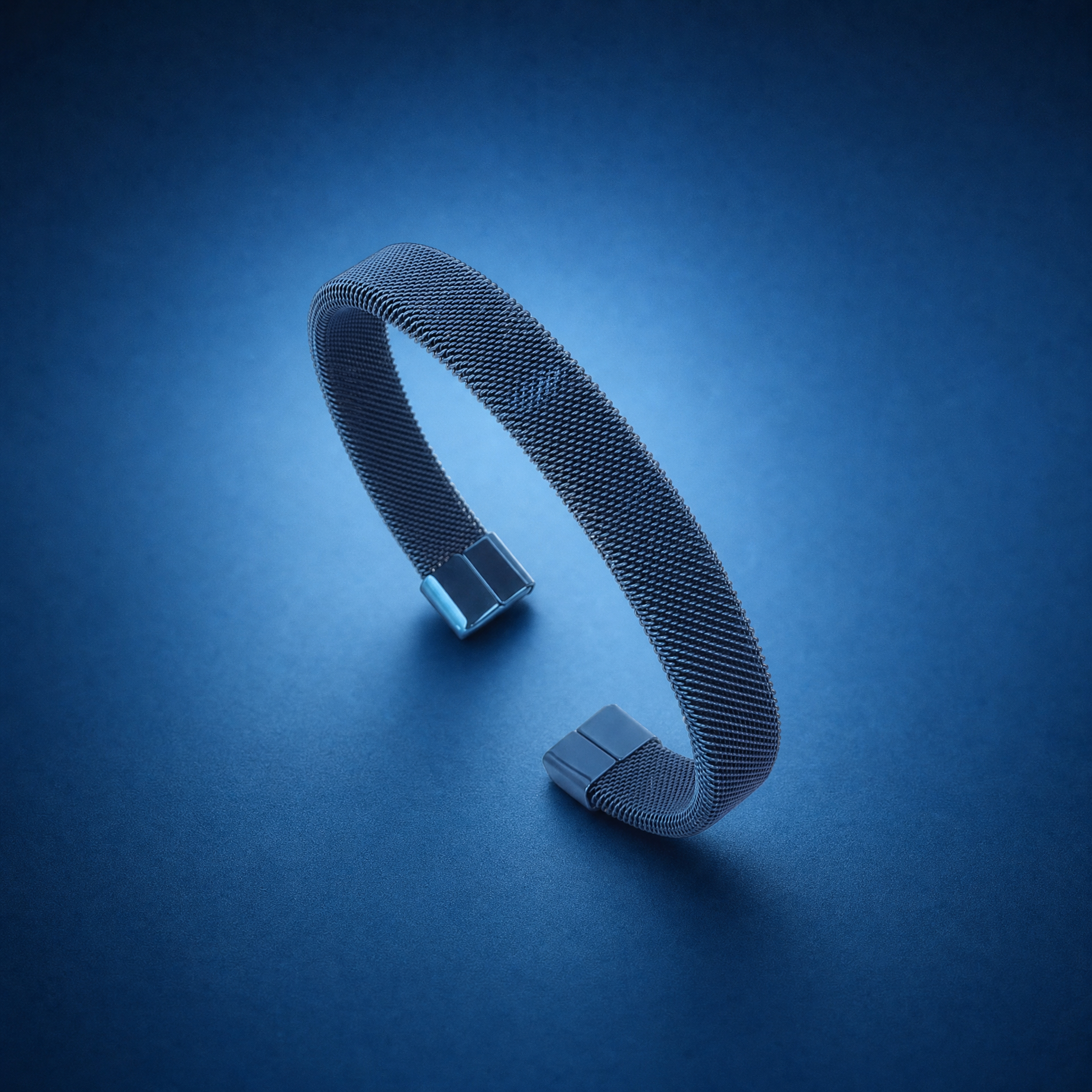 Gunmetal Grey Mesh Cuff Bangle