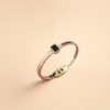 14KA0500 Black Accent Rose-Gold Bangle