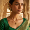Golden Citrine-Style Rectangular Pendant Necklace