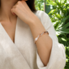 16KA0500(2) Oval Link Crystal Bangle