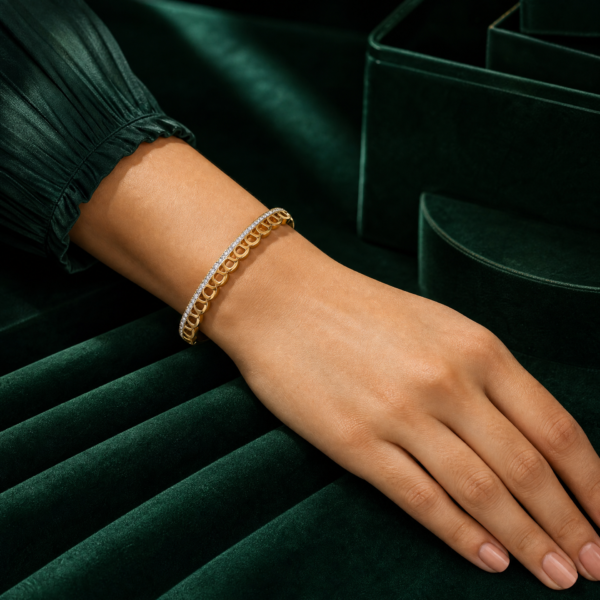 Classic Patterned Gold Bangle