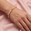 Textured Marquise Link Bracelet