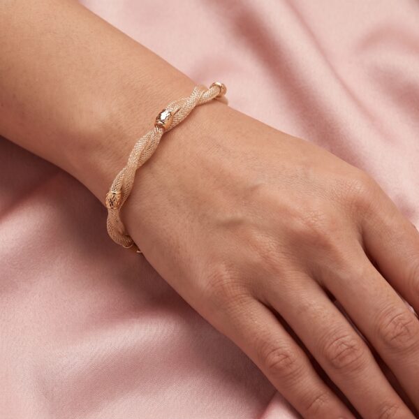 Textured Marquise Link Bracelet