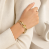 Floral Crystal Accent Bangle
