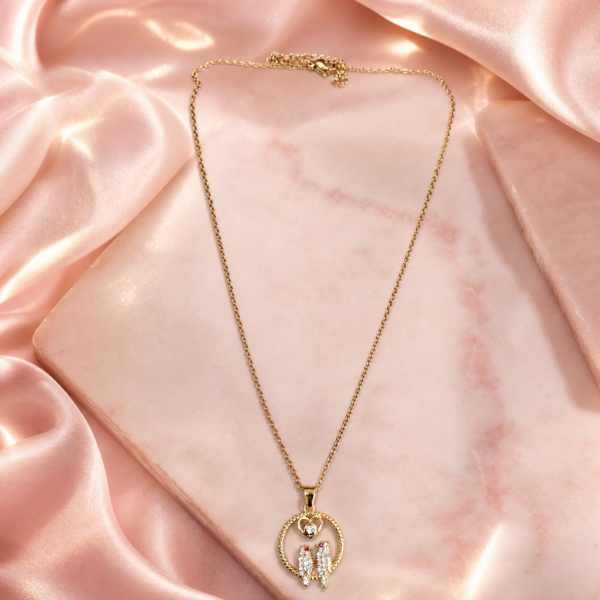21CH0250 Pink-Purple Unicorn Necklace
