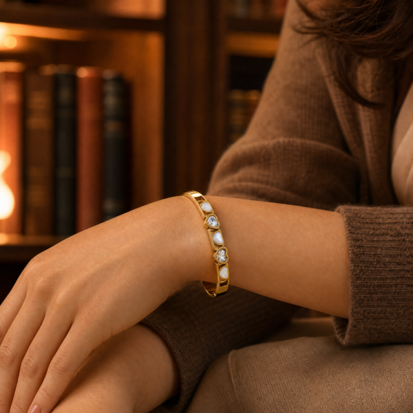 22KA0500(2) Smoky Crystal Row Bangle