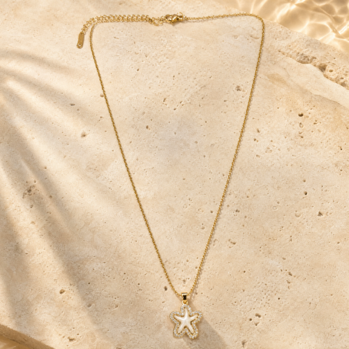 Pearl Starfish Pendant Necklace