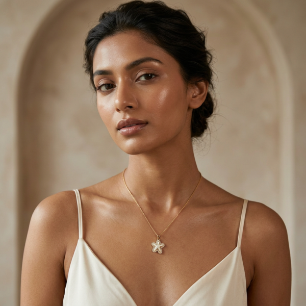Pearl Starfish Pendant Necklace
