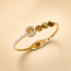 24KA0500 Floral Medallion Gold Bangle