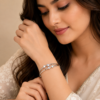 29KA0500(2) Silver Star Charm Bangle