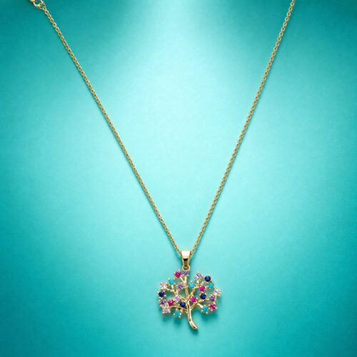 31CH0250 Vibrant Tree of Life Necklace