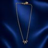 Delicate Bow Pendant Necklace