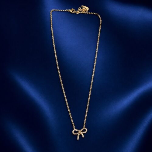 Delicate Bow Pendant Necklace