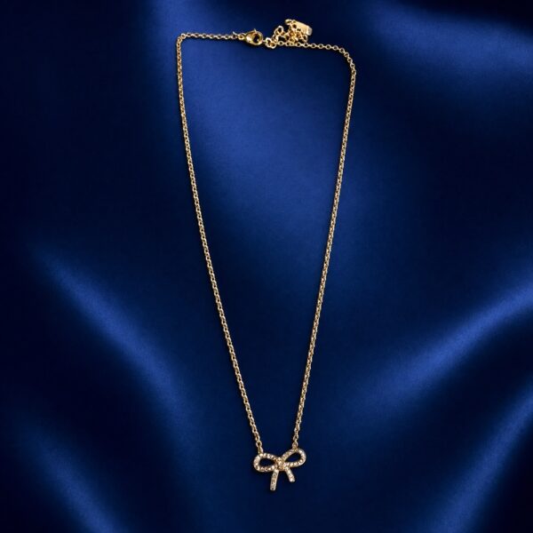 Delicate Bow Pendant Necklace