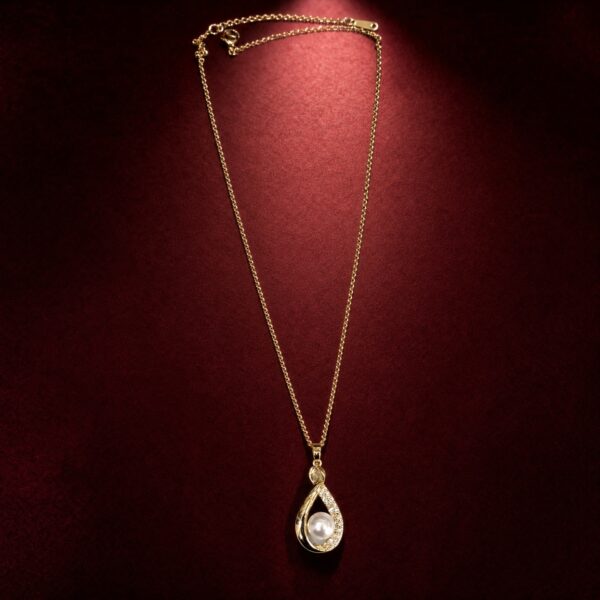 Pearl-Style Teardrop Necklace