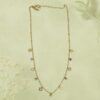 Multi-Color Stone Station Necklace