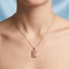 Floral Mosaic Rectangular Necklace