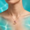 Feminine Floral Cluster Necklace