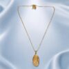 Warm Amber-Style Oval Necklace