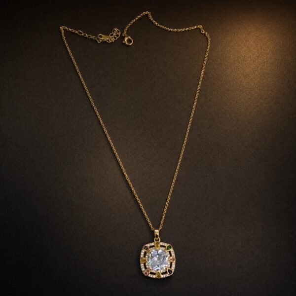 Sparkling Cushion-Cut Necklace