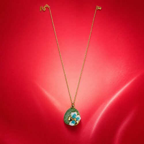 49CH0250 Botanical Enamel Pendant Necklace