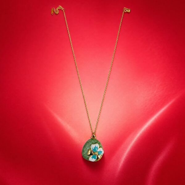 Botanical Enamel Pendant Necklace