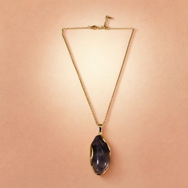 Natural Dark Stone Necklace