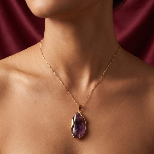 Natural Dark Stone Necklace